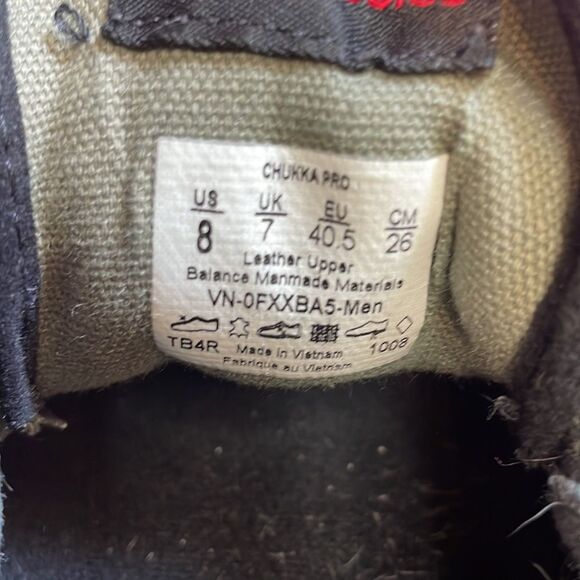 Vans Black Suede Chukka Pro Classic Skateboarding Shoes, size 8 - Picture 11 of 12